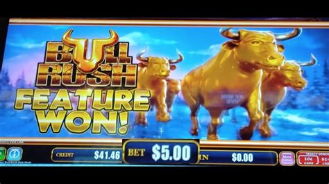 5 Bets Bull Rush Pokie Wins Youtube