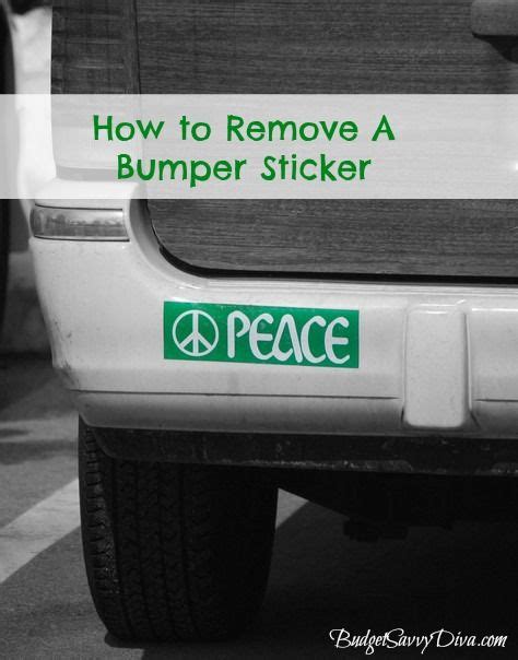 How To Remove A Bumper Sticker Bumper Stickers Sticker Removal Diy