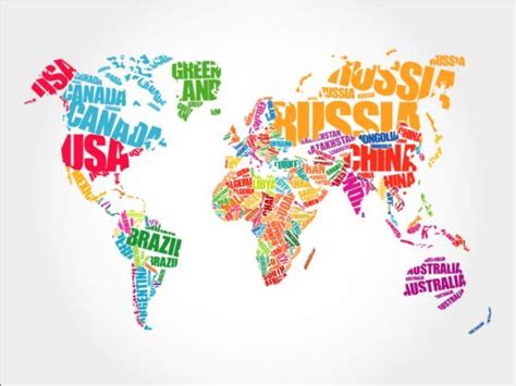 Country Text With World Map Vector Welovesolo