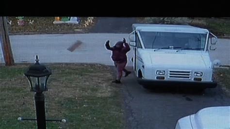 Caught On Camera Postal Worker Throws Package From Truck Onto Pennsylvania Lawn Abc7 New York