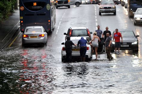 Roads Submerged And Cars Stranded Gloucester Flooding In Pictures