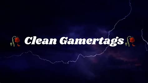 25 Clean Gamertags 🥀 Youtube