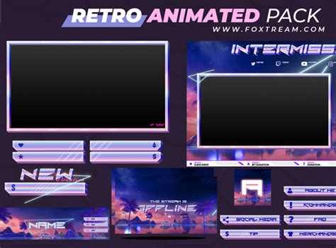 Retro Animated Stream Overlay Pack For Twitch By Simo Oudib On Dribbble
