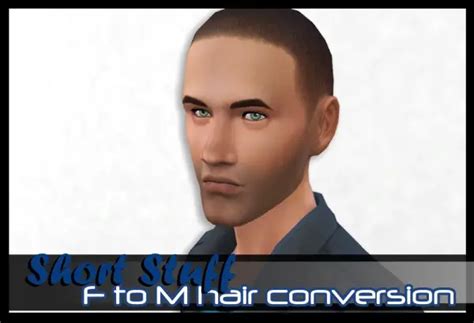 Mod The Sims Short Stuff Female To Male Hairstyle Conversion Sims 4