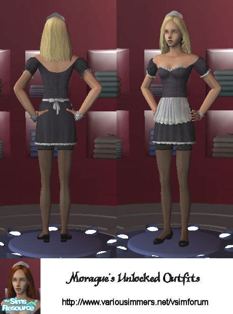 The Sims Resource Moragues Maid Outfit
