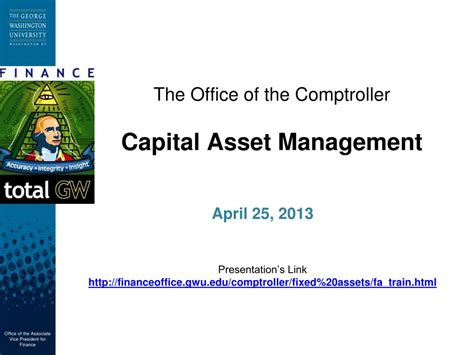 Ppt The Office Of The Comptroller Capital Asset Management Powerpoint