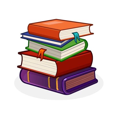 Premium Vector Heap Textbooks Cartoon Pile Objects Of Academic