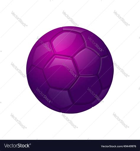 Purple Football Or Soccer Ball Sport Equipment Vector Image