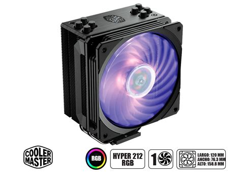 Cooler Proc Cooler Master Hyper Rgb Black Edition With Lga Rr S Pc R Negro