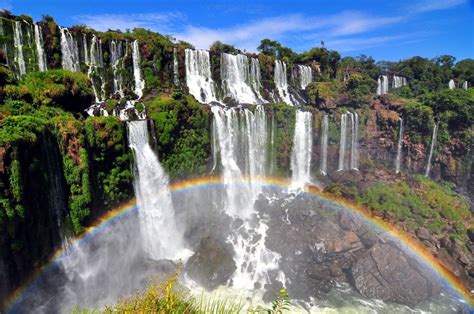 Iguazu Falls Rainbow Waterfall Island Waterfall Iguazu Falls