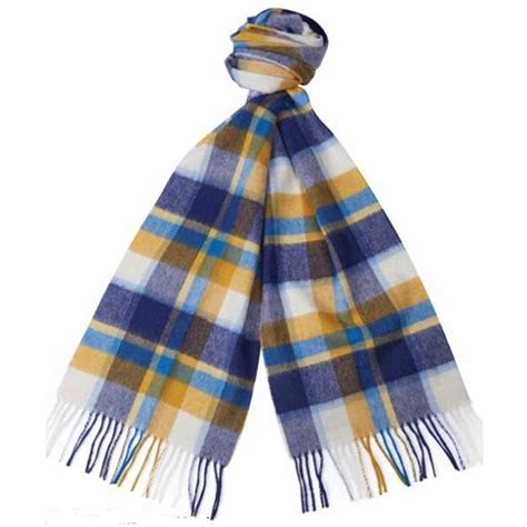 Sjaal Country Plaid Blue Gold Barbour Sjaals