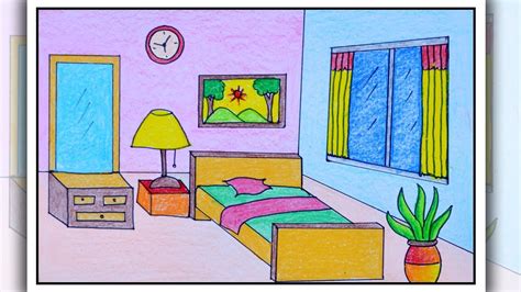 How To Draw A Bedroom