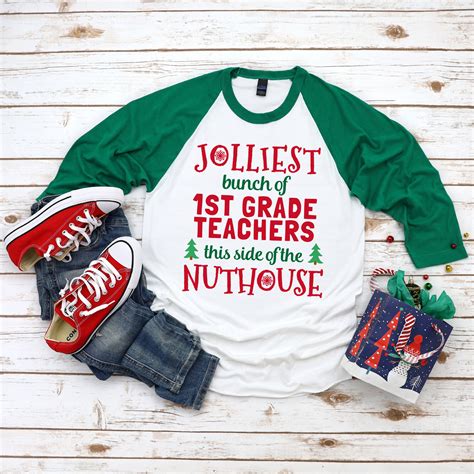 Teacher Christmas Shirt Teacher Shirt Personalized Christmas Etsy
