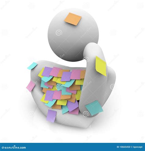 Person Trying To Remember Sticky Notes Stock Photo Image 10665450