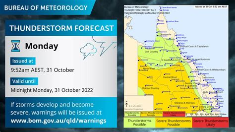 Bureau Of Meteorology Queensland On Twitter Storm Forecast For Today
