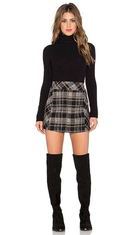 Awesome Photo Of Best Combination Skirt With Plaid Shirt In Your