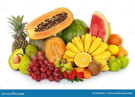 Fresh Fruits Stock Photo Image Of Crop Green Isolated 22959640