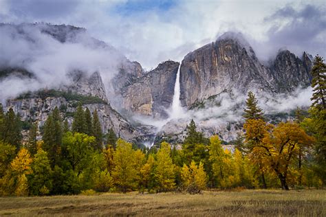 Yosemite Falls Autumn Storm David Van Wagenen