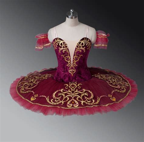 Burgundy Professional Ballet Tutu Classical Performance Dance Costume Ii29 Dance Outfits