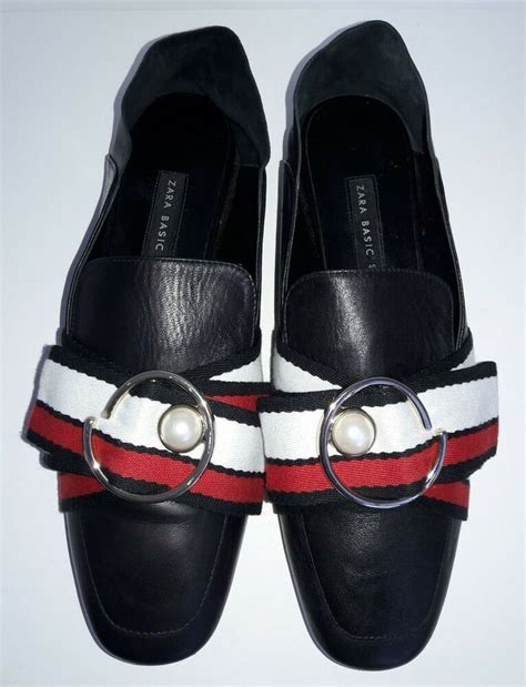 Zara Basic Collection Womens Leather Shoes Hidden Heel Us Size 40 Eu