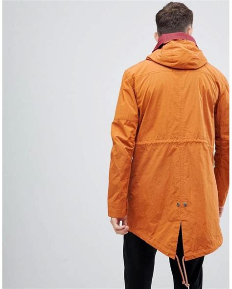 Pretty Green Synthetic Snorkel Parka Jacket In Orange For Men Save 49