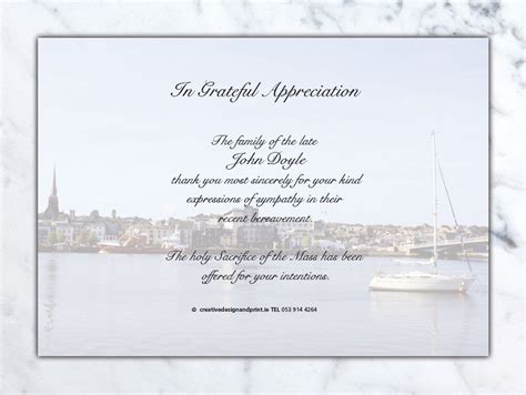 Appreciation Card 067 Creative Memorial Cards Use Our Order Form