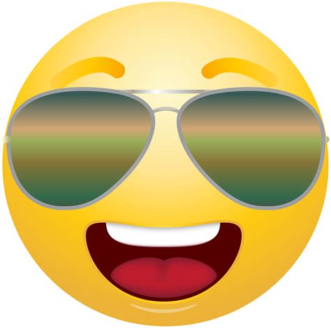 Emoticon Emoji With Sunglasses Clipart Info Smiley Face Sunglasses