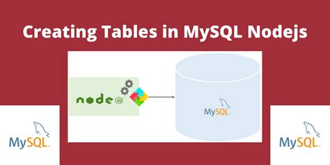 Create Mysql Tables Using Nodejs Mysqlcode