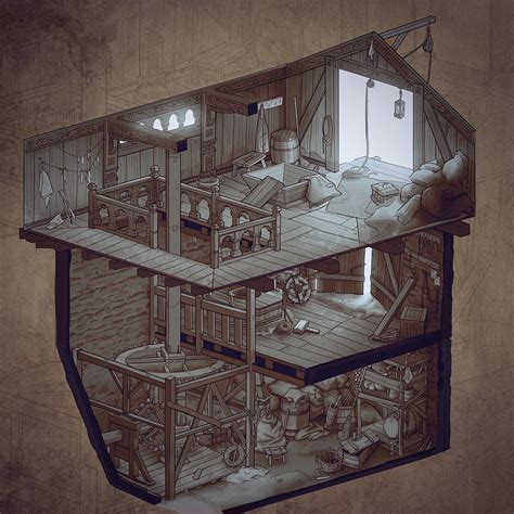 Artstation Watermill Concept