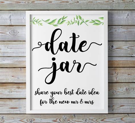 Date Night Jar Bridal Shower Games Date Night Idea Cards Etsy