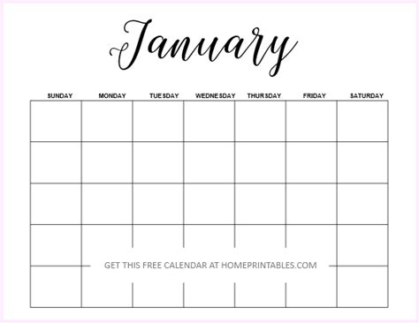 Blank Calendar 2019 Free Editable Template In Microsoft Word