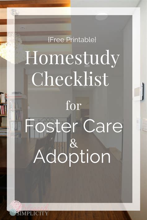 Home Study Checklist For Adoption And Foster Care Artofit