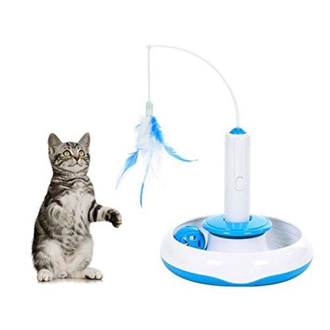 Electric Rotate Best Interactive Cat Feather Toys Teaser Motion Kitten