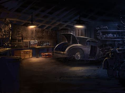 night work in the garage art hot rod street rod garage hd wallpaper peakpx