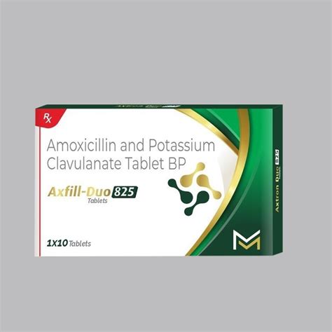 Axfill Duo Amoxicillin And Potassium Clavulanate Tablets 825mgg At Rs 115 Box In Aligarh