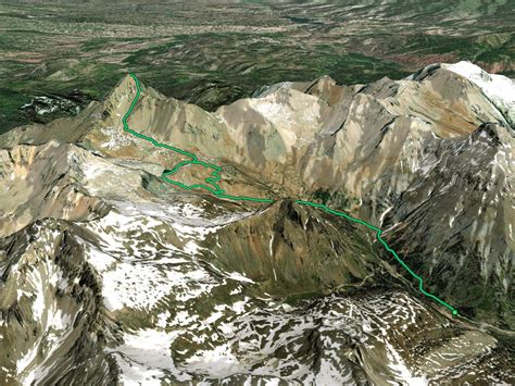 Mount Sneffels Hiking Route In Colorado Fatmap