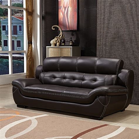 Leather Sofa Combination Top Layer Cowhide Size Apartment Living Room