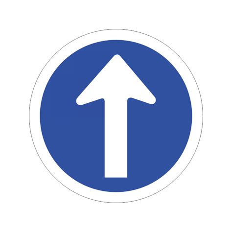 Proceed Straight Only Road Sign