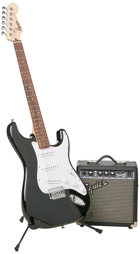 Fender Squier Stratocaster Electric Guitar Beginner Starter Pack Black