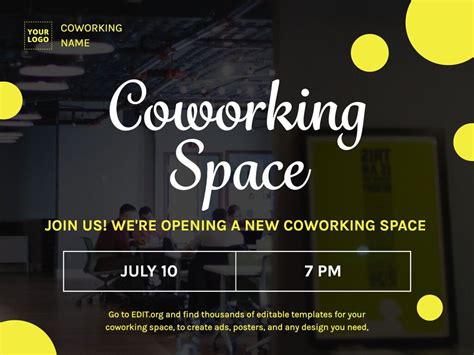 Customize Coworking Spaces Ad Templates