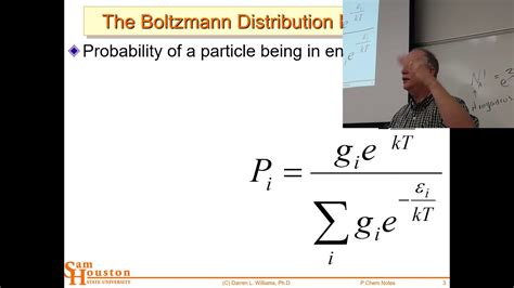 Boltzmann Distribution Partition Function And Internal Energy L2 4449