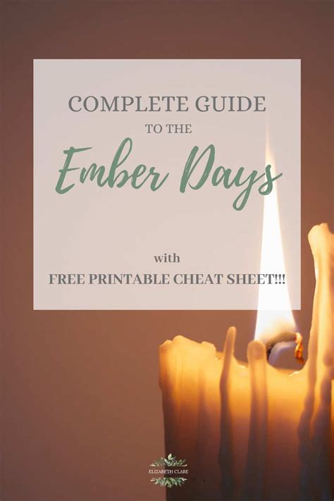 Complete Ember Days Guide Elizabeth Clare