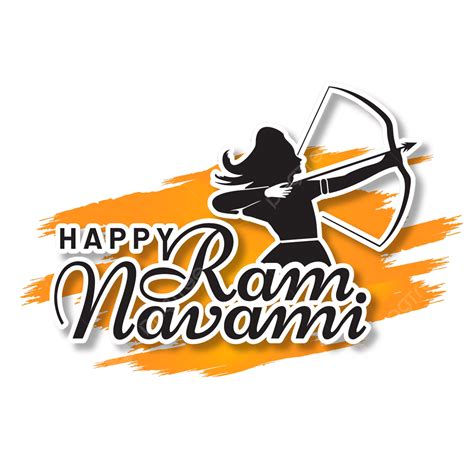 Saudação De Feliz Ram Navami Com Pincel Png Ram Navami Sri Rama