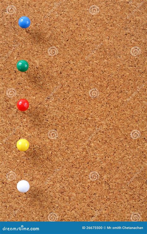Cork Board With Pins Stock Photo Image 26675500