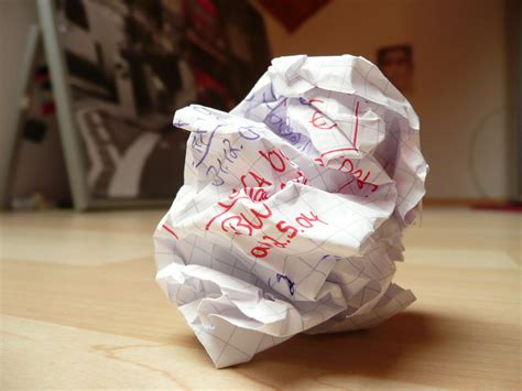 Crushed Paper Writers Block Crumpled Paper With Unfoc Flickr