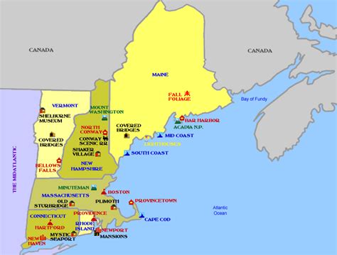 Cool New England Map New England States New England Road Trip New