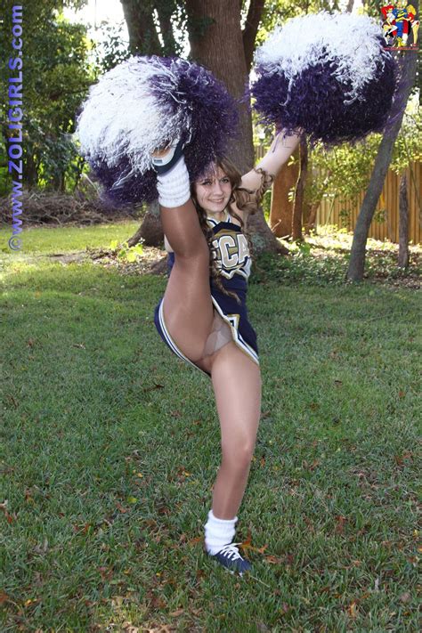 angelica from zoligirls in her cheer uniform with socks and shiny pantyhose my pantyhose blog