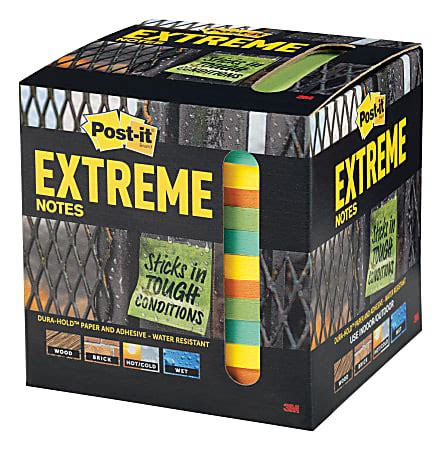 Post It Notes Extreme Notes 3 X 3 Mixed Colors Pack Of 12 Pads Office
