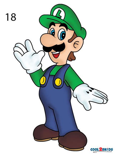 How To Draw Luigi Step By Step Pictures