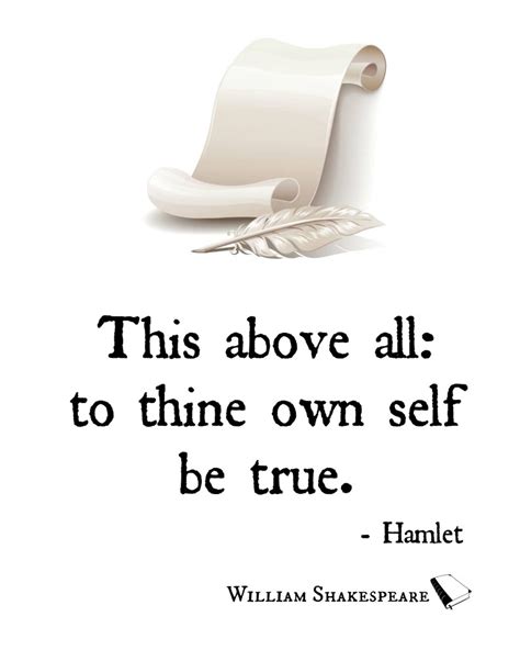 William Shakespeare Print This Above All To Thine Own Self Be True